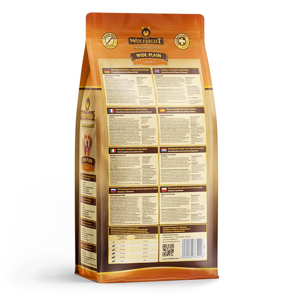 petspremium Wolfsblut Wide Plain - Pferdefleisch und Süßkartoffel Adult Trockenfutter 3 x 2 kg Wochenangebot
