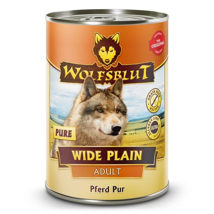 petspremium Wolfsblut Wide Plain Pure - Pferd Pur Adult Nassfutter 72 x 395 g