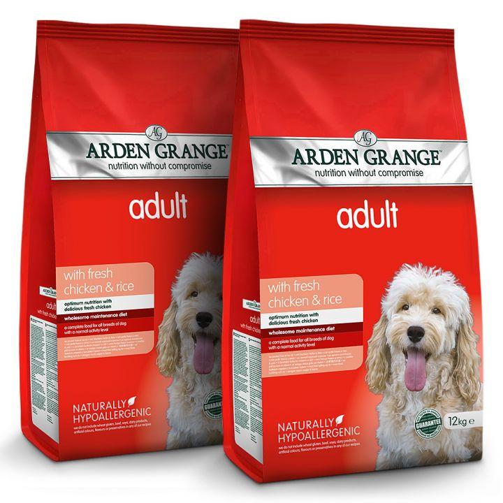 petspremium Arden Grange Adult mit frischem Huhn & Reis Adult Trockenfutter 2 x 12 kg