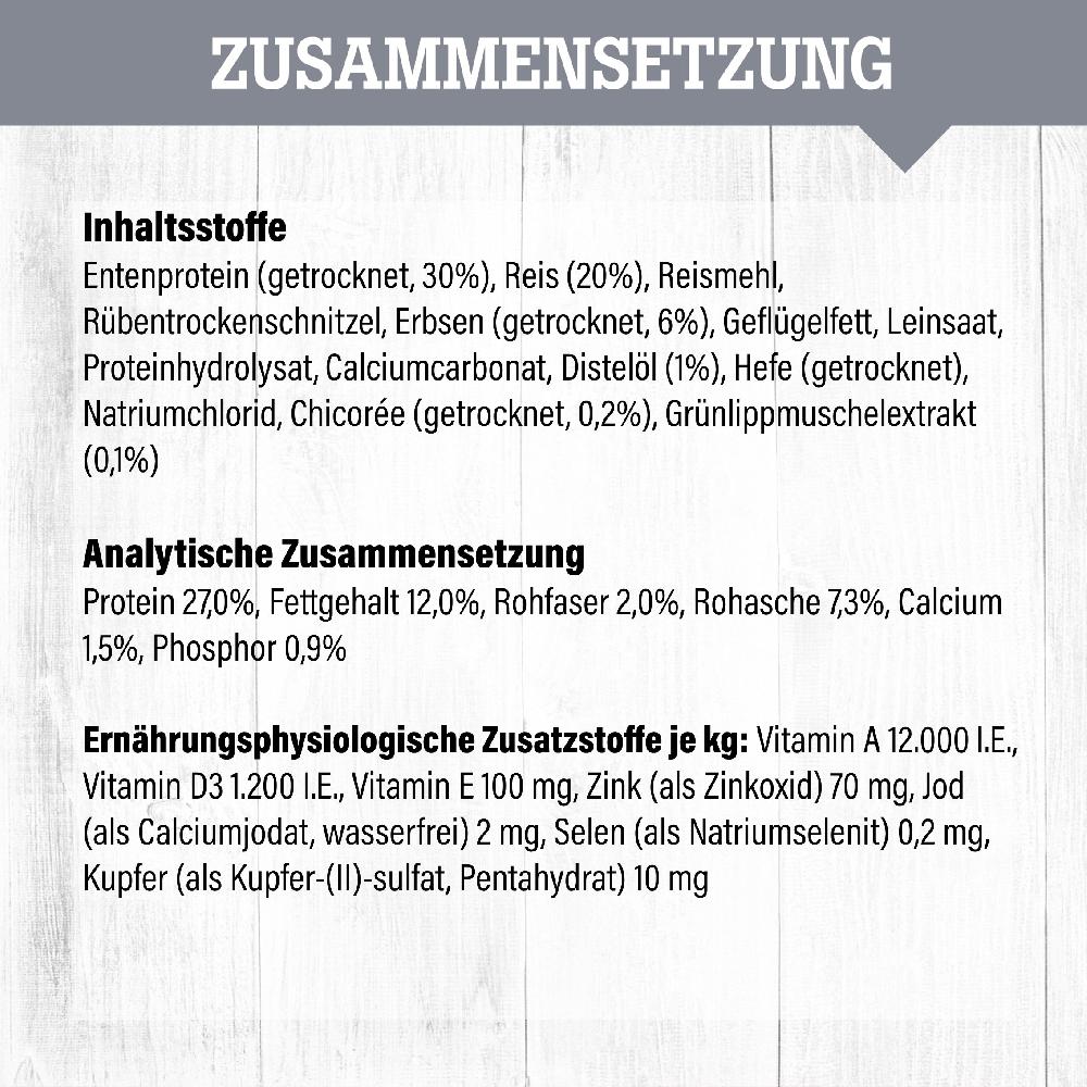 petspremium daily choice Ente und Reis mit Erbsen Sensitiv Trockenfutter 15 kg Kostenloser Versand international