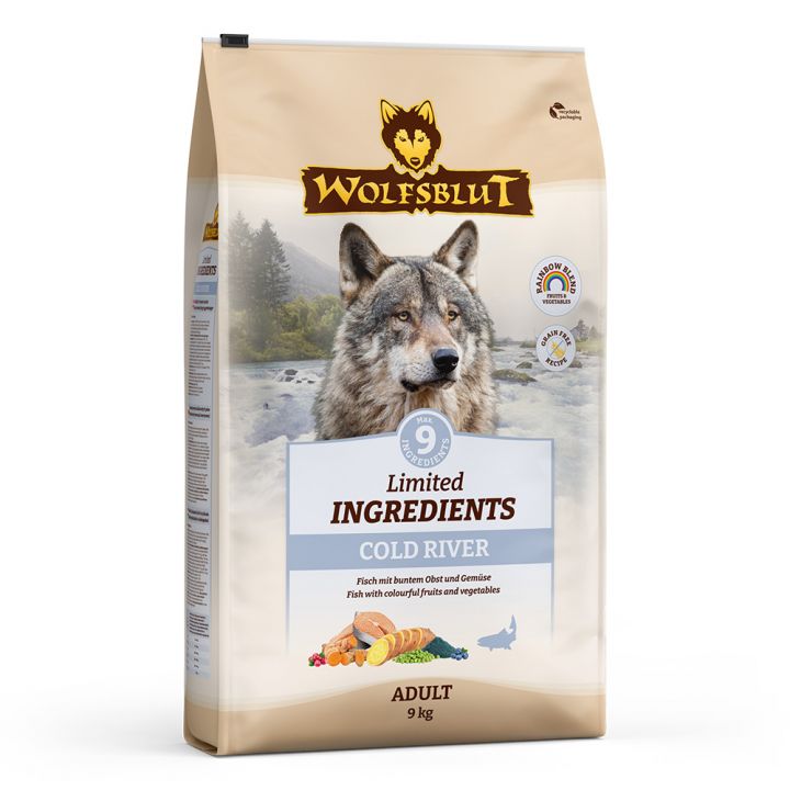 petspremium Wolfsblut Limited Ingredients Cold River - Forelle und Süßkartoffel Adult Trockenfutter 9 kg