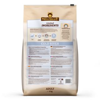 petspremium Wolfsblut Limited Ingredients Cold River - Forelle und Süßkartoffel Adult Trockenfutter 9 kg Auslauf