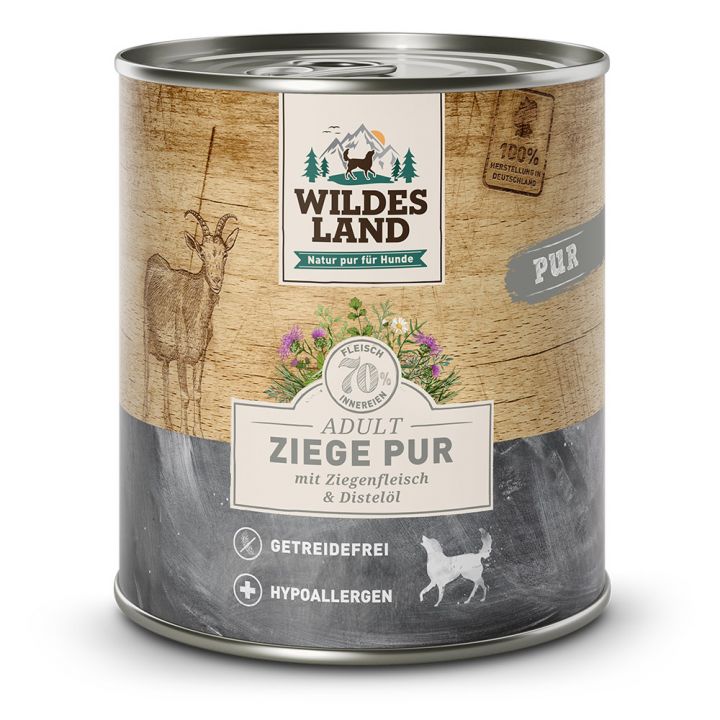 petspremium Wildes Land Ziege mit Distelöl PUR Adult Nassfutter 6 x 800 g