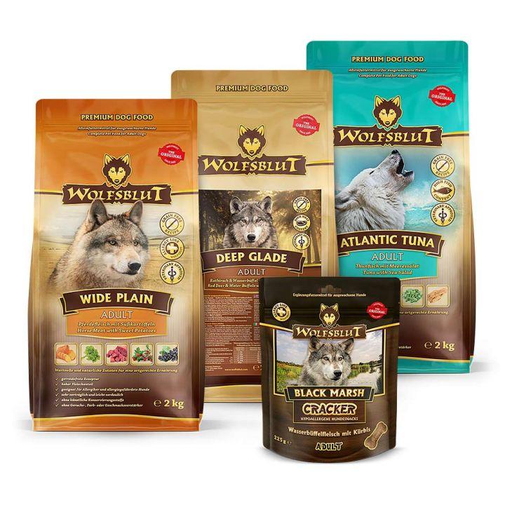 petspremium Wolfsblut Probierpaket Trockenfutter Adult Trockenfutter 1 Paket Rabatt