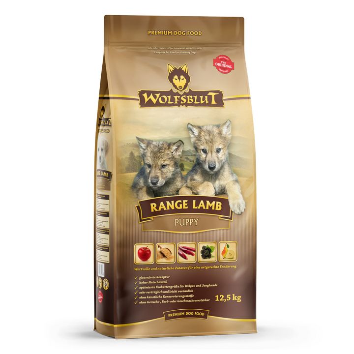 petspremium Wolfsblut Range Lamb - Lamm und Vollkornreis Puppy Trockenfutter 12 5 kg
