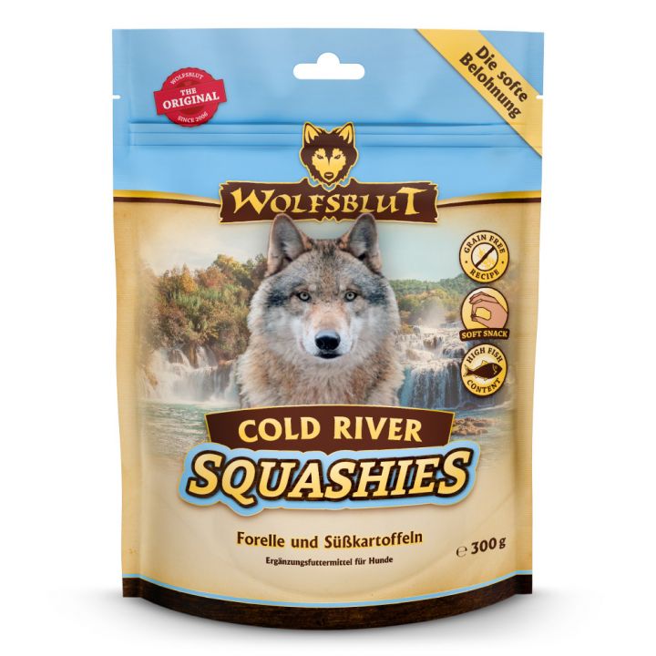 petspremium Wolfsblut Cold River - Fisch und Süßkartoffel Squashies Snack 6 x 300 g