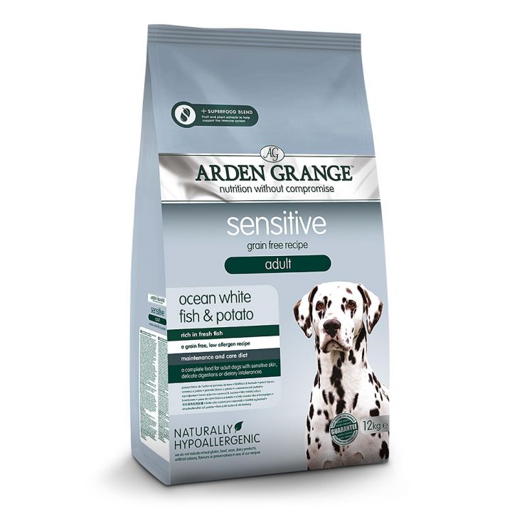 petspremium Arden Grange Adult mit frischem ozeanischem Weißfisch & Kartoffel getreidefrei Grainfree Trockenfutter 12 kg
