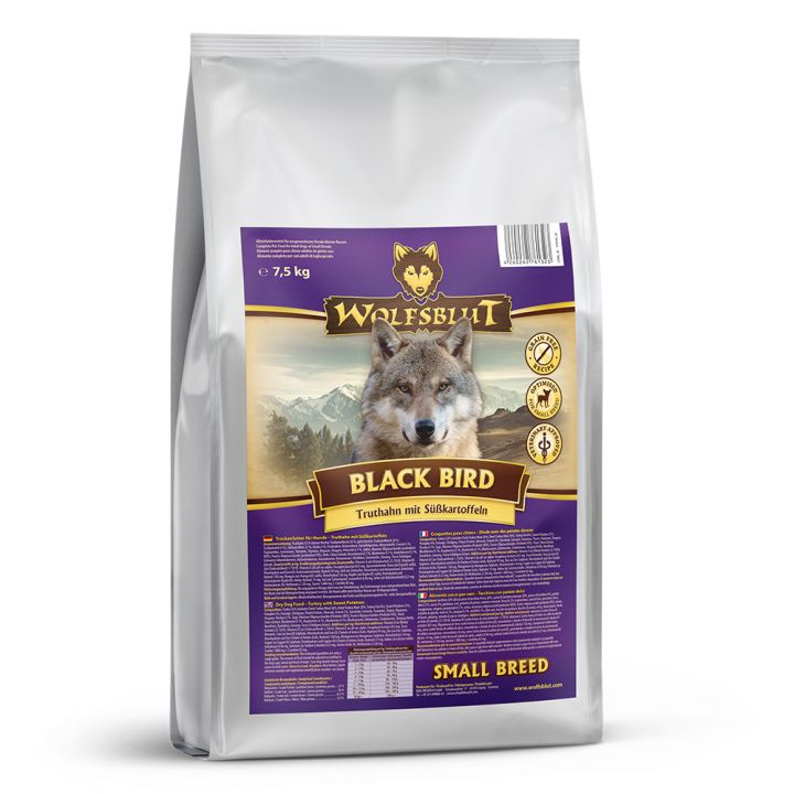 petspremium Wolfsblut Black Bird - Truthahn und Süßkartoffel Small Breed Trockenfutter 7 5 kg