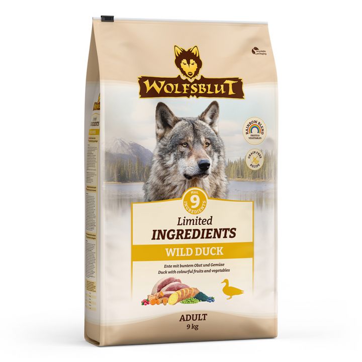 petspremium Wolfsblut Limited Ingredients Wild Duck - Ente und Süßkartoffel Adult Trockenfutter 9 kg