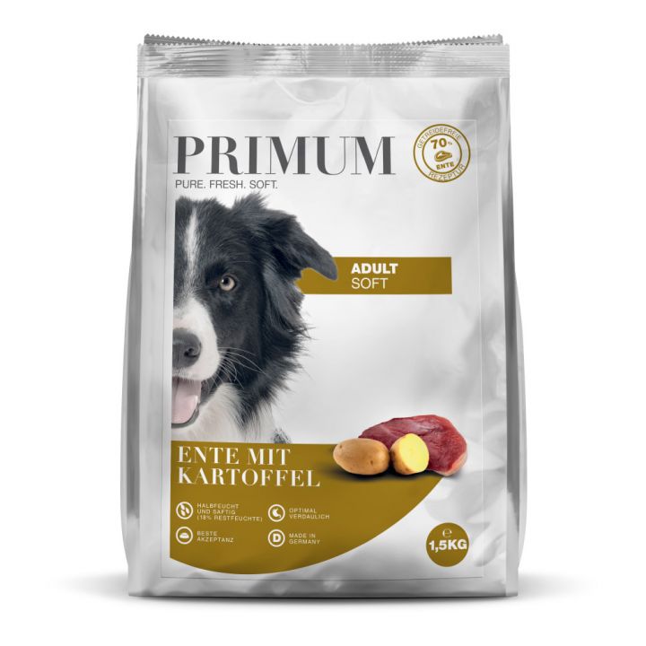 petspremium Primum Ente mit Kartoffel Soft Trockenfutter 1 5 kg 50% Rabatt mit kostenlosem Versand