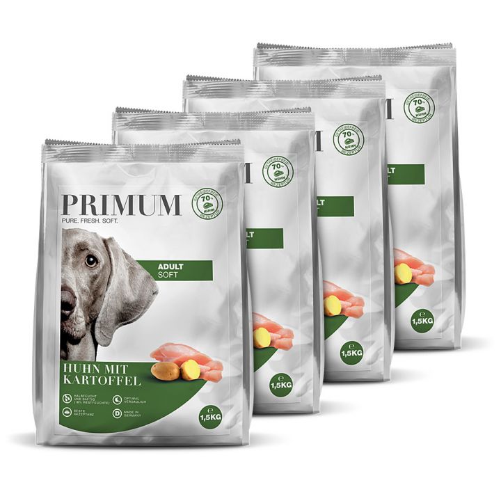 petspremium Primum Huhn mit Kartoffel Soft Trockenfutter 4 x 1 5 kg