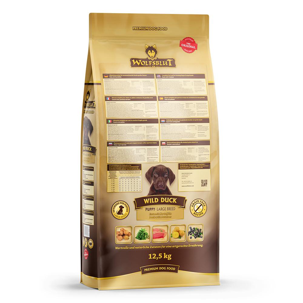 petspremium Wolfsblut Wild Duck - Ente und Kartoffel Large Breed Puppy Trockenfutter 12 5 kg Zeitlich begrenztes Angebot