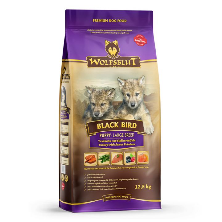 petspremium Wolfsblut Black Bird - Truthahn und Süßkartoffel Large Breed Puppy Trockenfutter 2 x 12 5 kg Blitzangebot