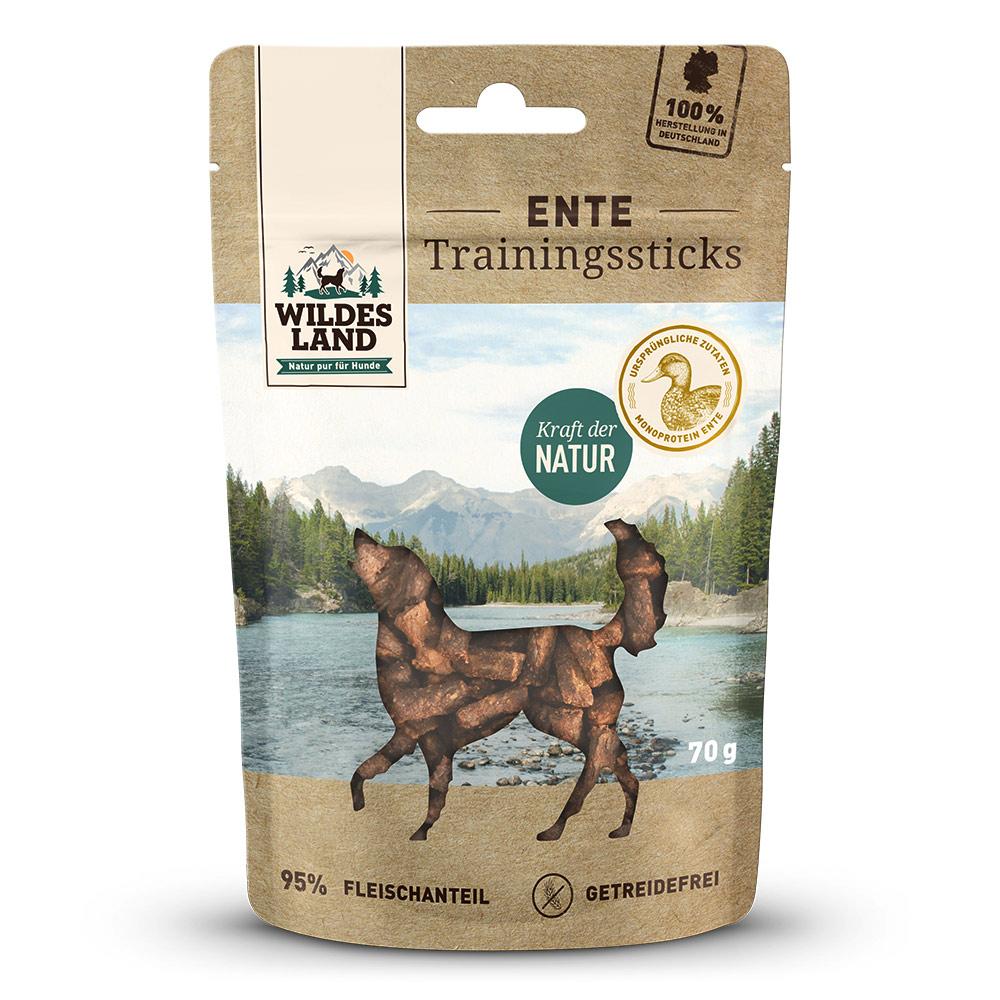 petspremium Wildes Land Ente Trainingssticks Snack 8 x 70 g Neuheiten