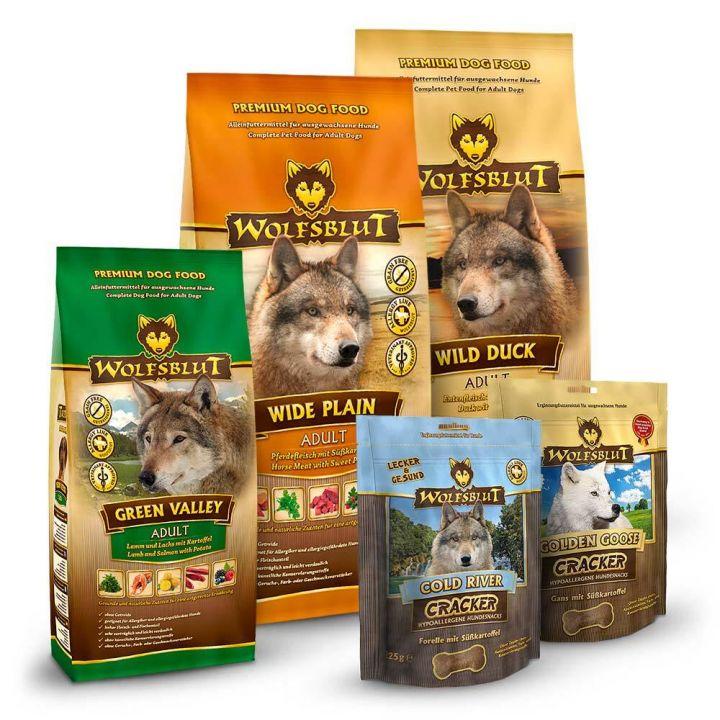petspremium Wolfsblut Probierpaket Trockenfutter Adult Trockenfutter 1 Paket
