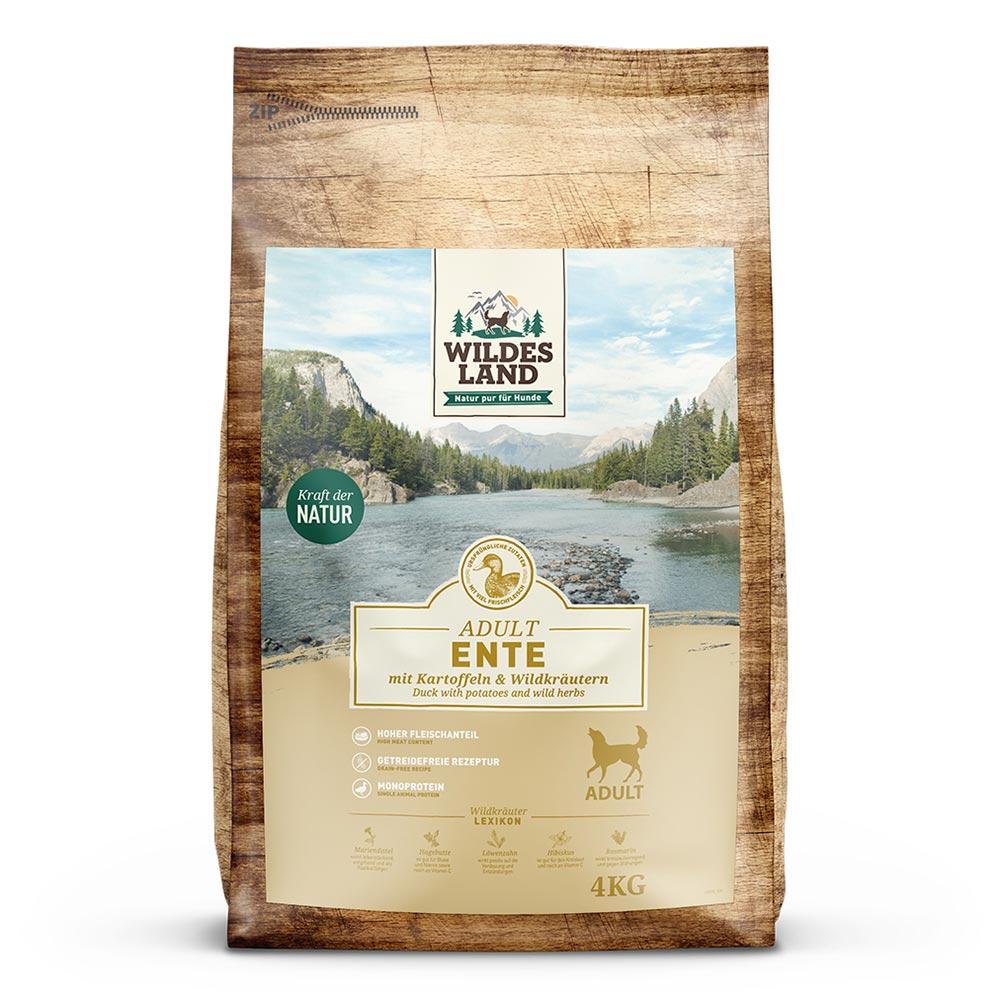 petspremium Wildes Land Ente mit Kartoffeln und Wildkräutern Classic Adult Trockenfutter 30 kg Kauf eins, bekomm eins gratis