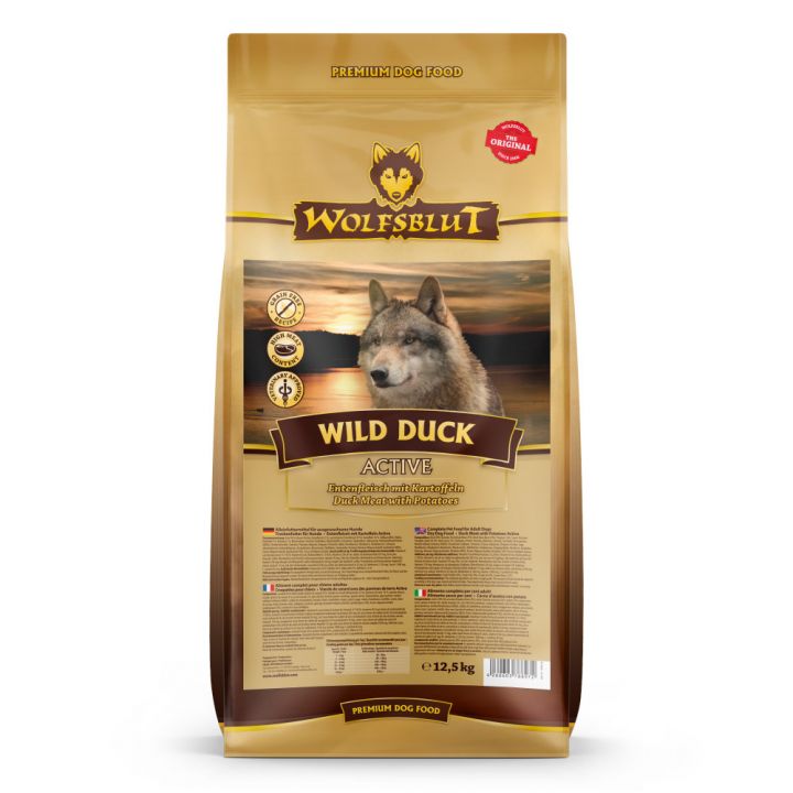 petspremium Wolfsblut Wild Duck - Ente und Kartoffel Active Trockenfutter 2 x 12 5 kg