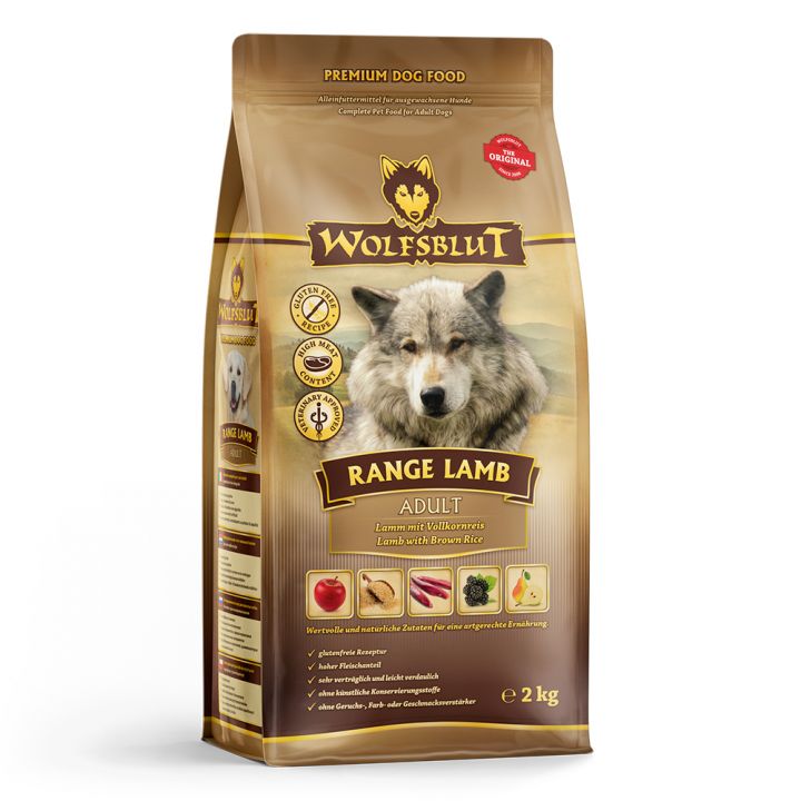 petspremium Wolfsblut Range Lamb - Lamm und Vollkornreis Adult Trockenfutter 3 x 2 kg