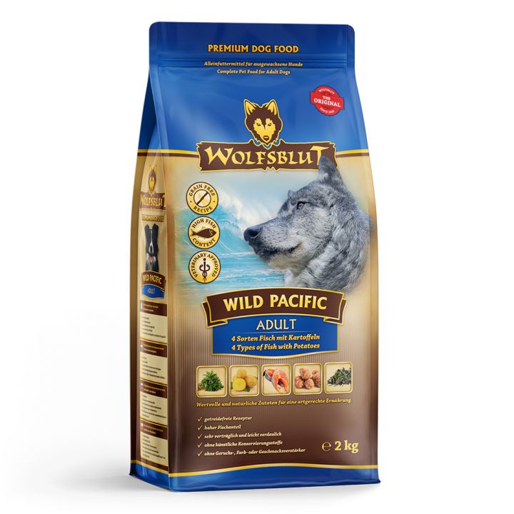 petspremium Wolfsblut Wild Pacific - Seefisch und Kartoffel Adult Trockenfutter 3 x 2 kg