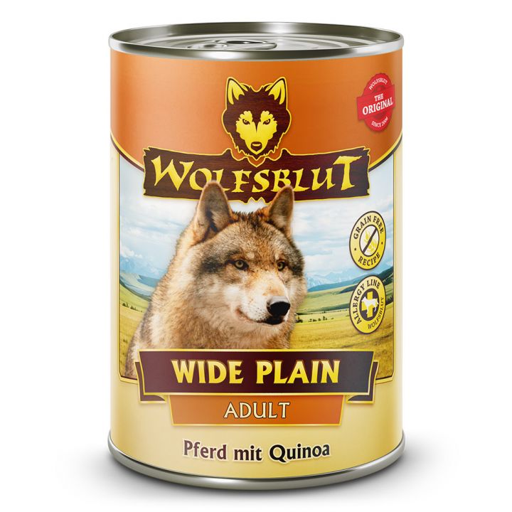petspremium Wolfsblut Wide Plain Quinoa - Pferd mit Quinoa Adult Nassfutter 36 x 395 g