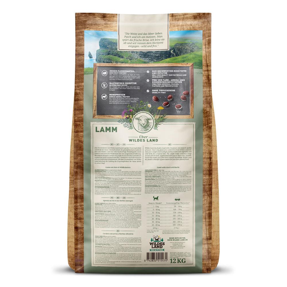 petspremium Wildes Land Lamm mit Reis und Wildkräutern Classic Adult Trockenfutter 2 x 12 kg 50% Rabatt mit kostenlosem Versand