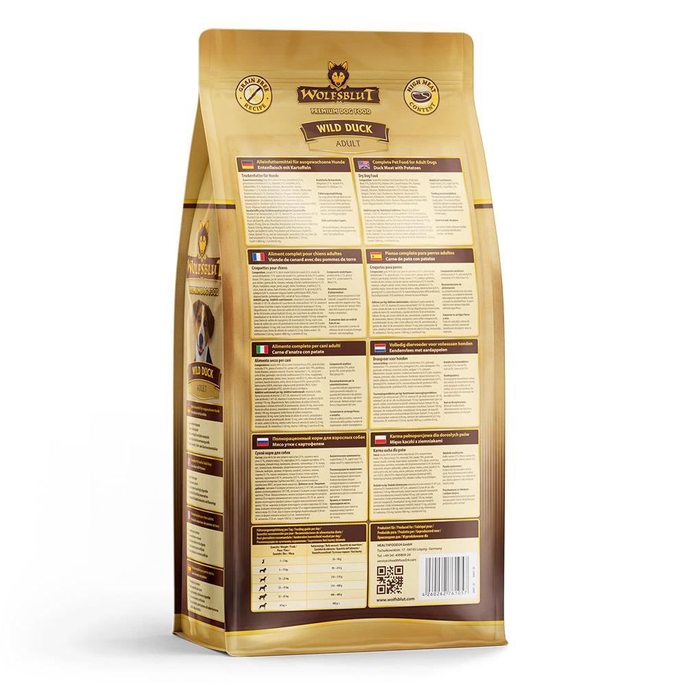 petspremium Wolfsblut Wild Duck - Ente und Kartoffel Adult Trockenfutter 2 kg Kostenloser Versand international