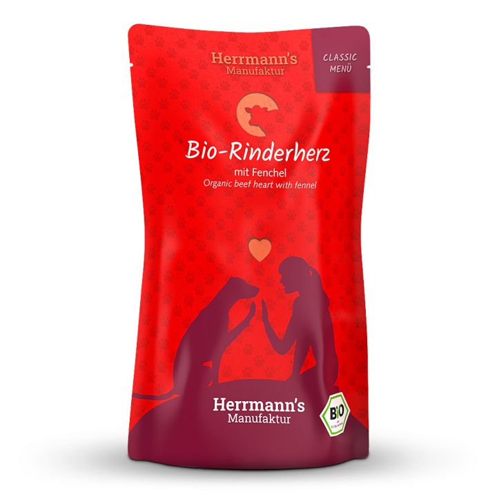petspremium Herrmann's Bio-Rinderherz mit Fenchel Classic Nassfutter 24 x 130 g