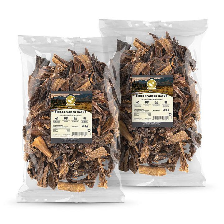 petspremium Natural Rinderpansen grün/Natur Snack 2 x 500 g