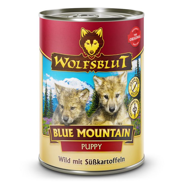 petspremium Wolfsblut Blue Mountain - Wild mit Süßkartoffeln Puppy Nassfutter 6 x 395 g Kostenloser Versand