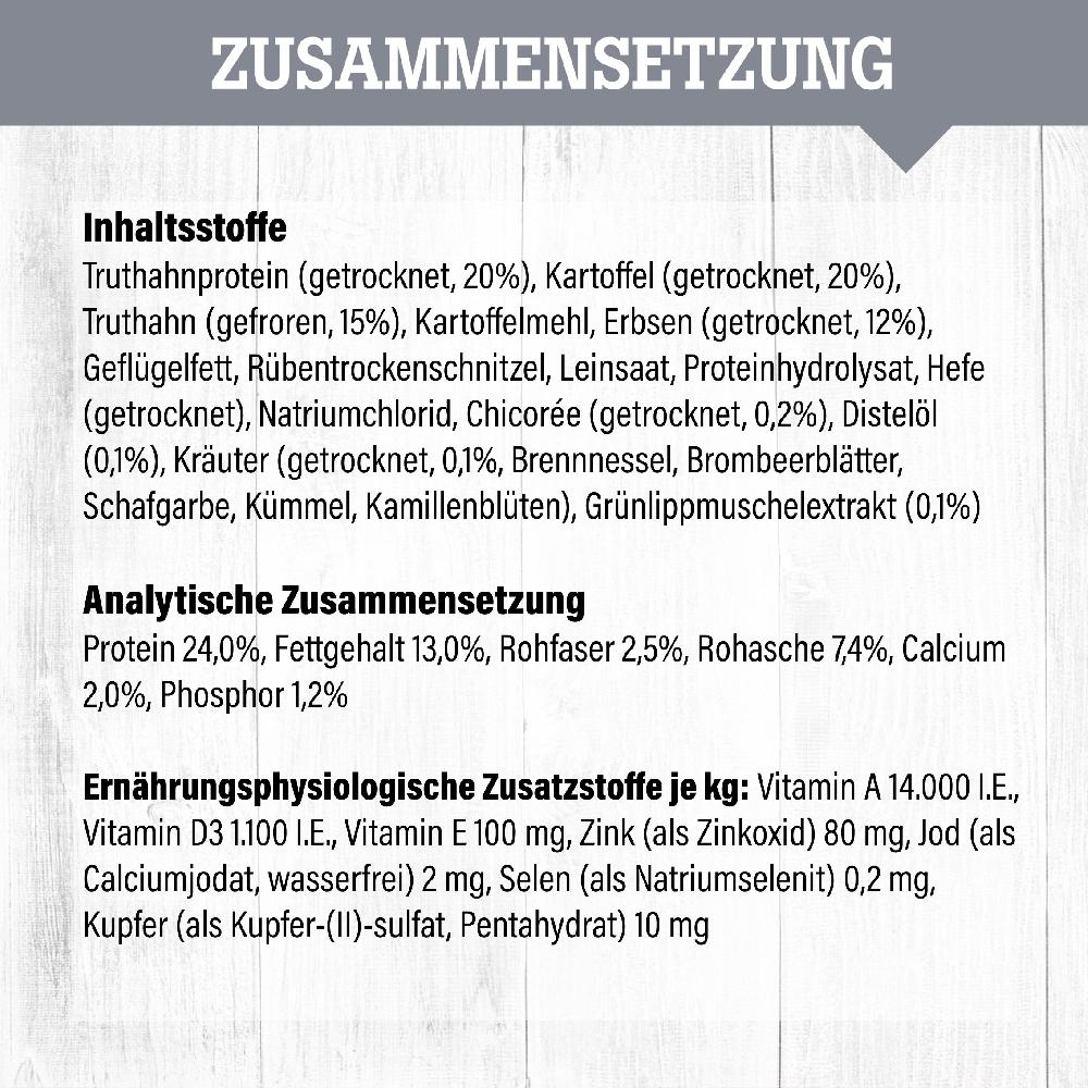 petspremium daily choice Truthahn mit Kartoffeln und Erbsen Grainfree Trockenfutter 15 kg Großer Ausverkauf