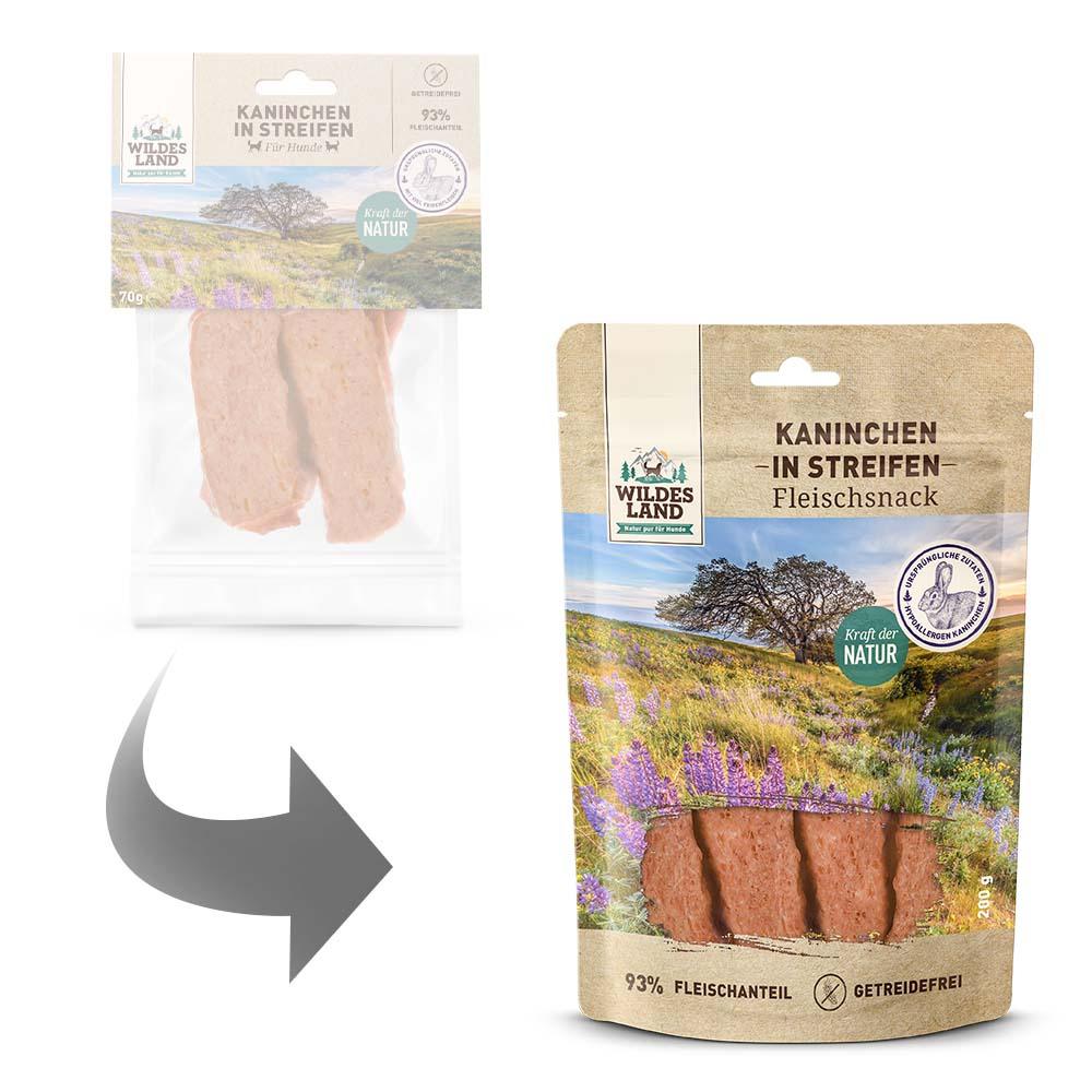 petspremium Wildes Land Kaninchenfleisch in Streifen Fleischsnacks Snack 8 x 200 g Flash Sale