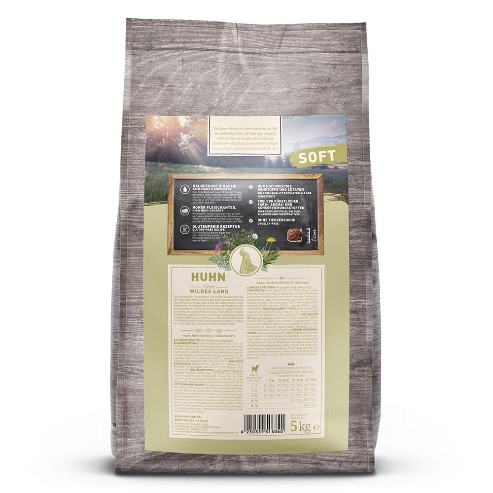 petspremium Wildes Land Huhn mit Reis und Wildkräutern Soft Puppy Trockenfutter 3 x 5 kg Tiefpreis