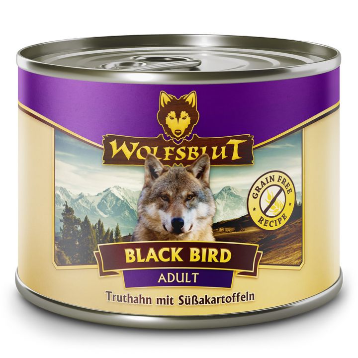 petspremium Wolfsblut Black Bird - Truthahn mit Süßkartoffeln Adult Nassfutter 48 x 200 g