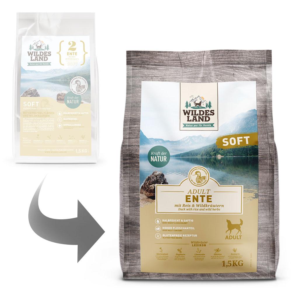 petspremium Wildes Land Ente mit Reis und Wildkräutern Soft Adult Trockenfutter 1 5 kg Vierteljährliche Förderung
