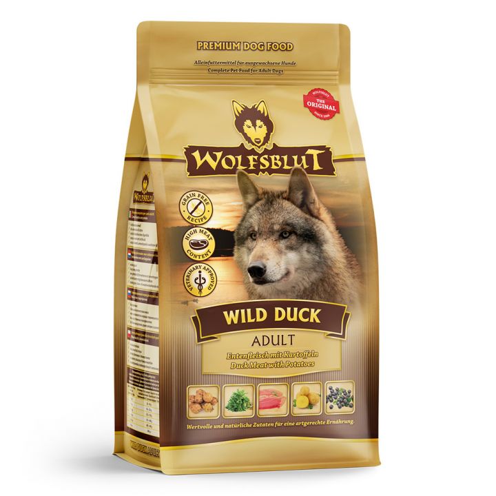 petspremium Wolfsblut Wild Duck - Ente und Kartoffel Adult Trockenfutter 500 g