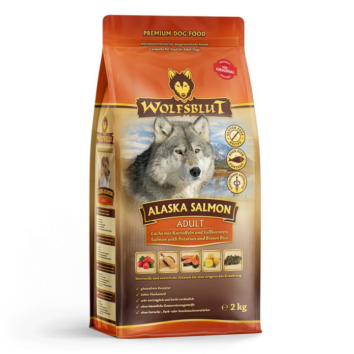 petspremium Wolfsblut Alaska Salmon - Lachs und Kartoffeln Adult Trockenfutter 3 x 2 kg