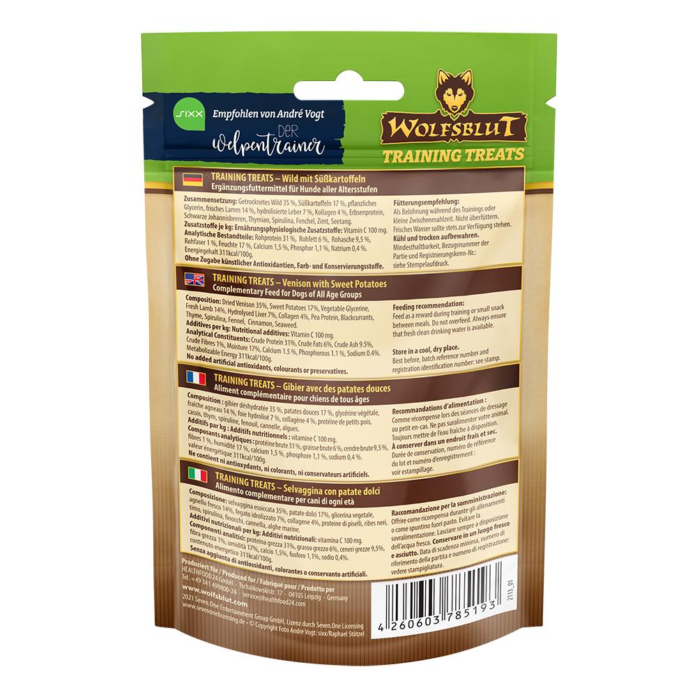petspremium Wolfsblut Dark Forest - Wild und Süßkartoffel Training Treats Snack 7 x 70 g Im Verkauf
