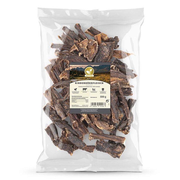 petspremium Natural Rinderdörrfleisch Snack 500 g