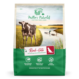 petspremium Müller’s Naturhof Rind und Ente Klassik Trockenfutter 10 x 1 kg