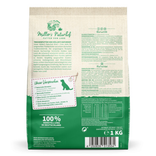 petspremium Müller’s Naturhof Rind und Ente Klassik Trockenfutter 10 x 1 kg Auslauf
