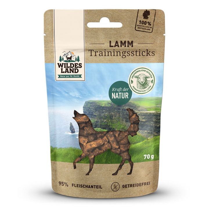 petspremium Wildes Land Lamm Trainingssticks Snack 8 x 70 g