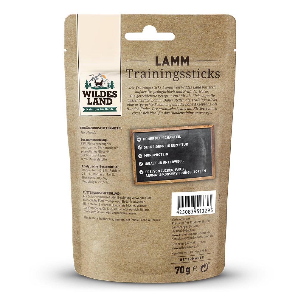 petspremium Wildes Land Lamm Trainingssticks Snack 8 x 70 g Limitierter Zeitrabatt