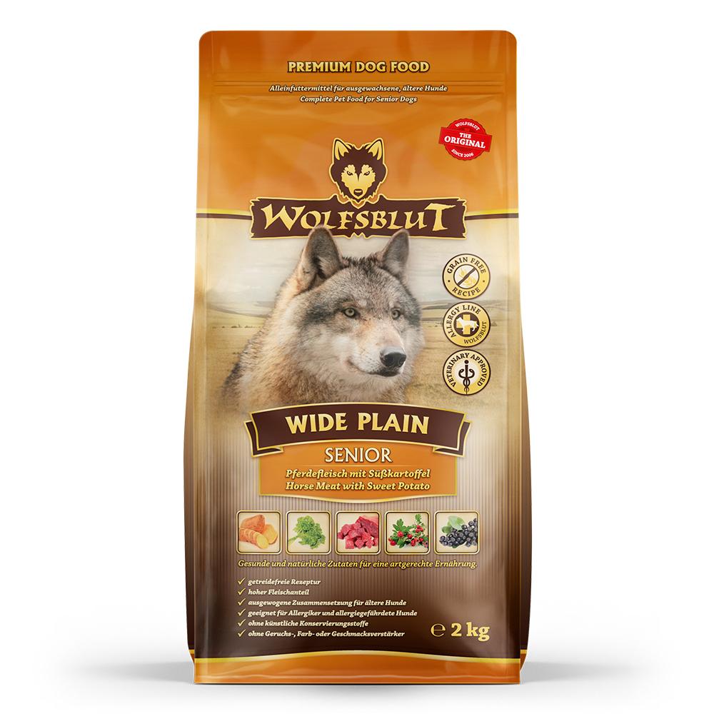 petspremium Wolfsblut Wide Plain - Pferdefleisch und Süßkartoffel Senior Trockenfutter 2 kg Super Sparpreis