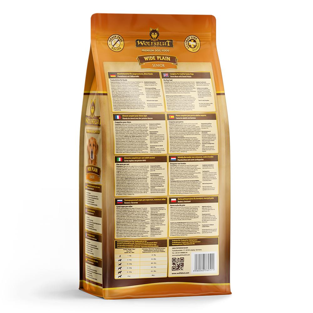 petspremium Wolfsblut Wide Plain - Pferdefleisch und Süßkartoffel Senior Trockenfutter 2 kg Super Sparpreis