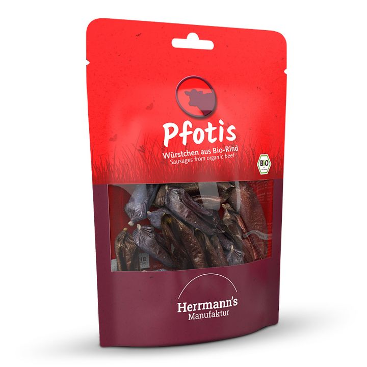 petspremium Herrmann's Bio Rinderwürstchen Pfotis Snack 80 g Vierteljährliche Förderung
