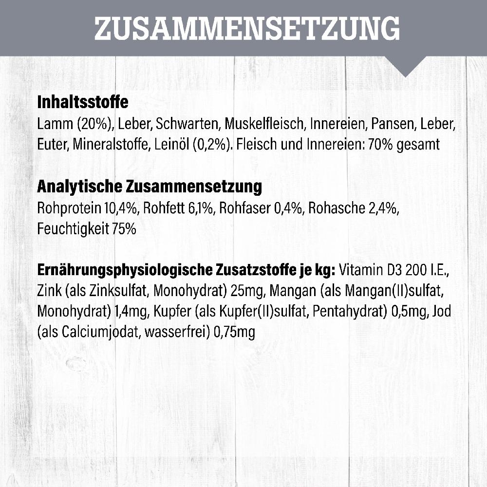 petspremium daily choice mit Lamm Nassfutter 6 x 400 g Nur noch ein Tag übrig