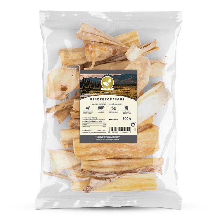 petspremium Natural Rinderkopfhaut Snack 500 g