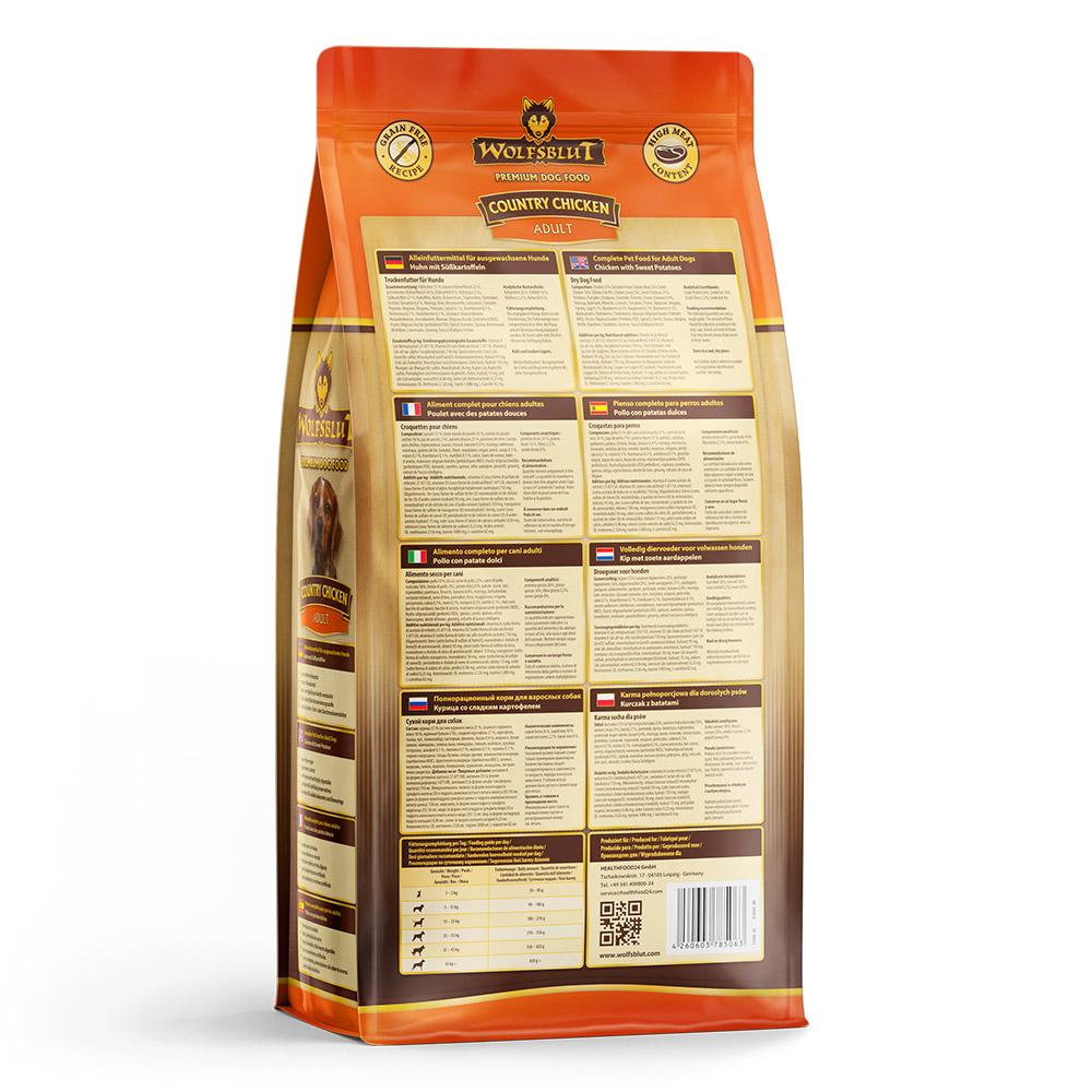 petspremium Wolfsblut Country Chicken - Huhn und Süßkartoffeln Adult Trockenfutter 2 kg Fabrikladen