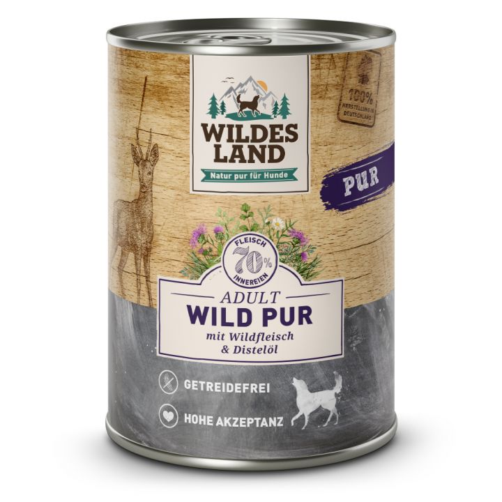petspremium Wildes Land Wild mit Distelöl 6 x 400 g