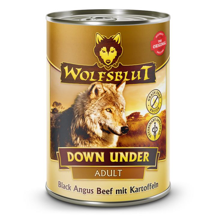 petspremium Wolfsblut Down Under - Black Angus Beef mit Kartoffeln Adult Nassfutter 6 x 395 g